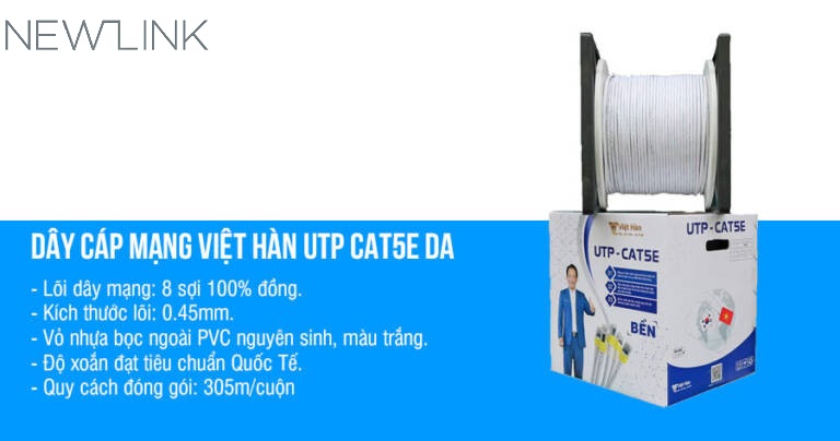 cáp mạng Việt Hàn UTP CAT5E